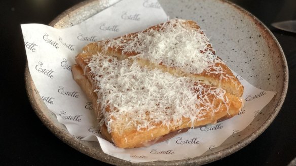 At Estelle's bar, wagyu bolognese and kimchi toasties come buried in grated parmesan.