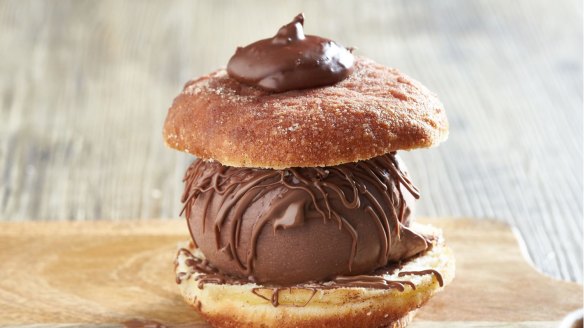 C9 Gelato's doughnut sandwich.