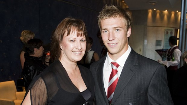 Kieren Jack and his mother Donna in 2009.