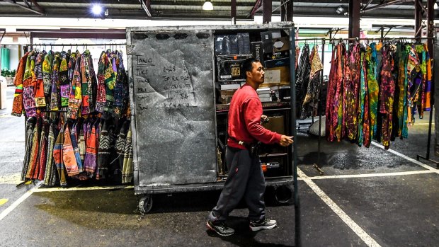 Victoria Markets gets going for the day's trading.