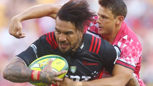 Digby Ioane lined up for the Crusaders against the Reds during the Brisbane Tens.