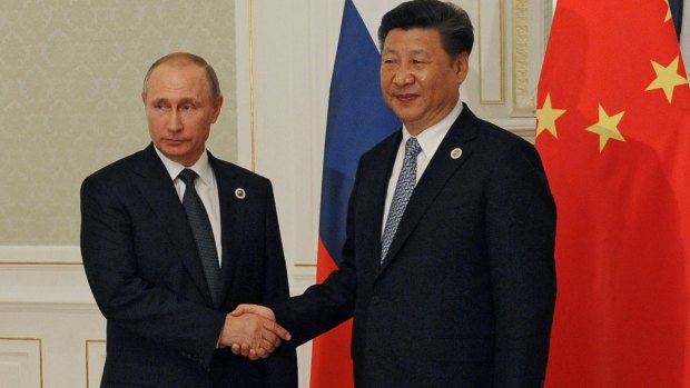 Chinese President Xi Jinping and Russian President Vladimir Putin at a meeting in June.