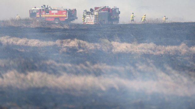 A watch-and-act warning has been issued for multiple grassfires in Victoria.