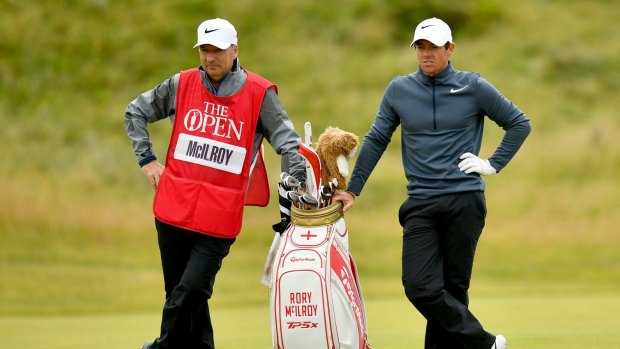 All over: McIlroy will have a new caddie on his bag at the World Golf Championships Bridgestone Invitational this week after ending his nine-year relationship with Fitzgerald.