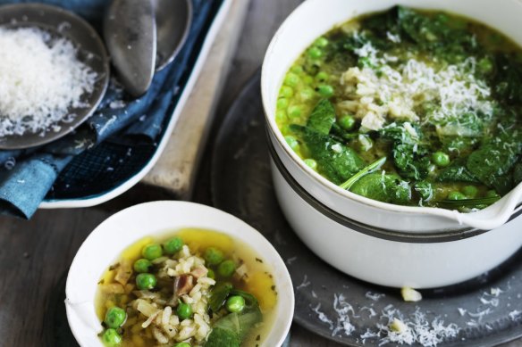 This soup makes for a simple spring dinner.