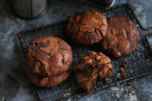 Dan Lepard's date and ginger chocolate chip biscuits.