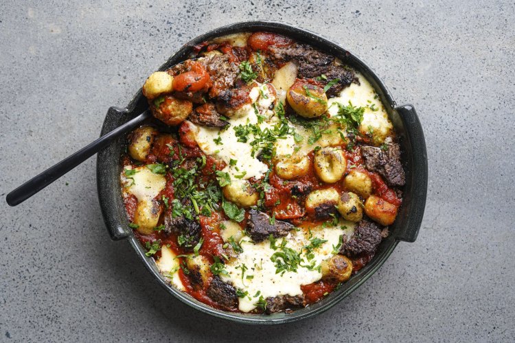 Cheeseburger gnocchi bake.