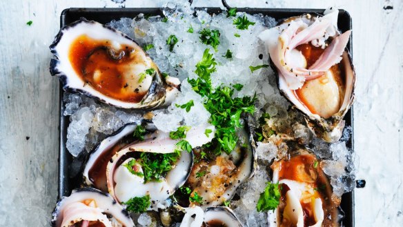 Adam Liaw's super-easy cold Kilpatrick oysters.