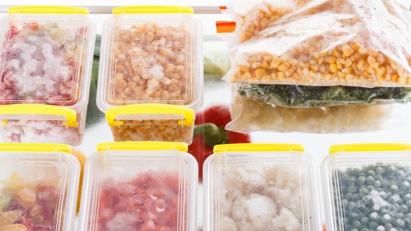 Use rectangular containers and freezer bags to help maximise freezer space.