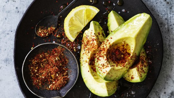 Avocado with DIY shichimi seasoning.