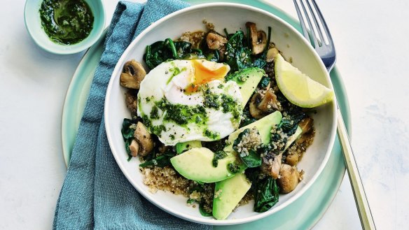 Perfectly poached: The green breakfast bowl is tasty and nutritious.