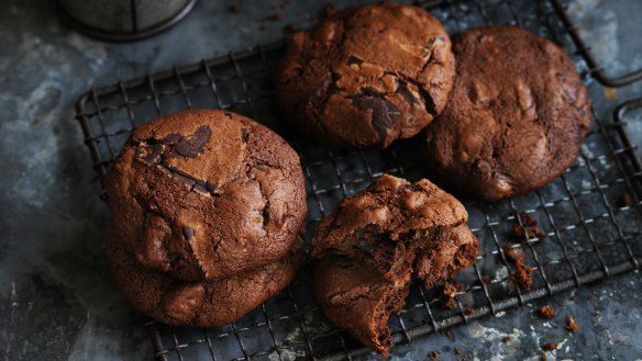 Dan Lepard's date and ginger chocolate chip biscuits.