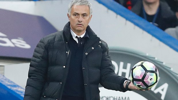 Shellshocked: Manchester United manager and former Chelsea boss, Jose Mourinho.