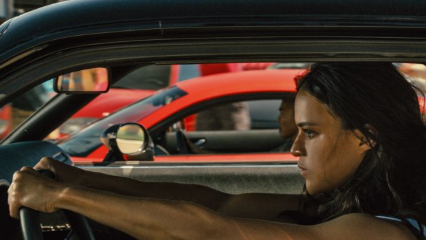 Back behind the wheel ... Series veteran Michelle Rodriguez returns to the <i>Fast and Furious</i> franchise. 