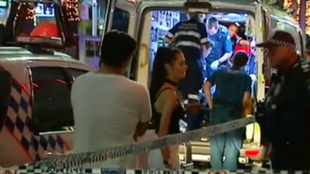 A man is in critical condition after a fight broke out at Surfers Paradise's Orchid Avenue.