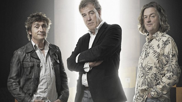 Happier times: Top Gear trio Jeremy Clarkson, Richard Hammond and James May. 