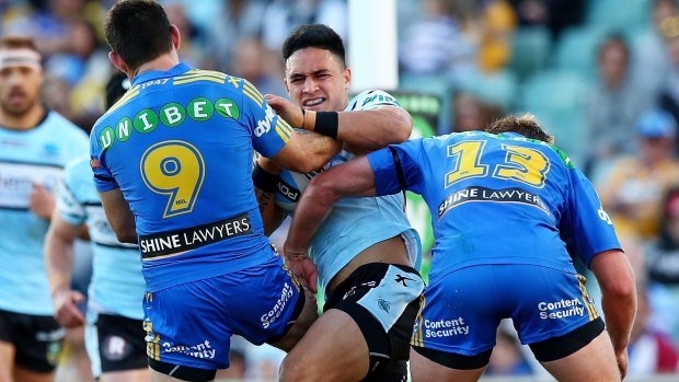 Making his mark: Cronulla youngster Valentine Holmes is turning heads in the NRL.