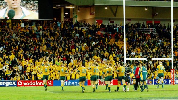 Time gone by: Australian rugby used to be able to rely on a 16th man in the stands.