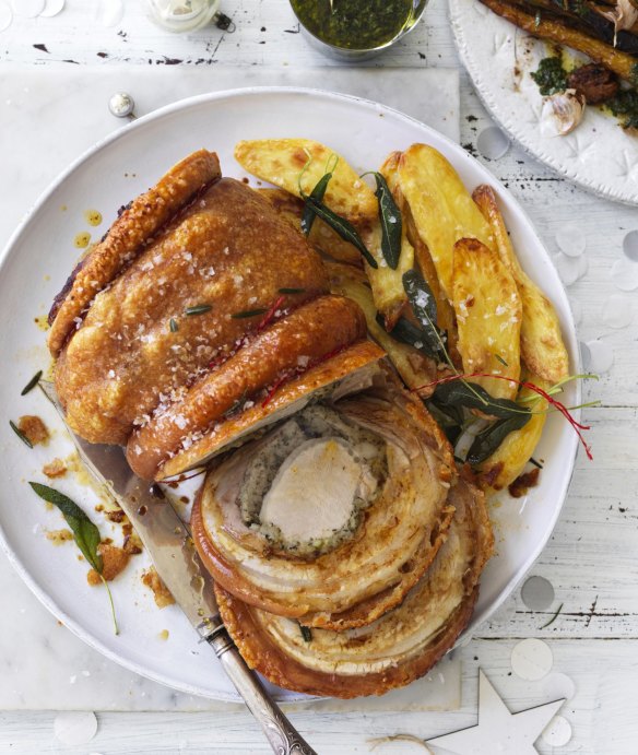 Guy Grossi's porchetta  - save leftovers for sandwiches.