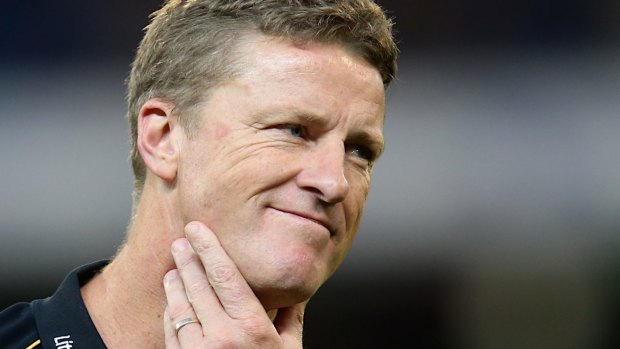 'Diabolical': Damien Hardwick was unhappy with the Edwards/Cunnington call.