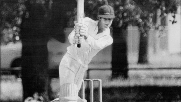 Don Pyke batting for the ACT in the Australian under-16 cricket championship in 1985.