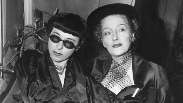 Edith Head and Gloria Swanson at the premiere of Sunset Boulevard in 1950.
