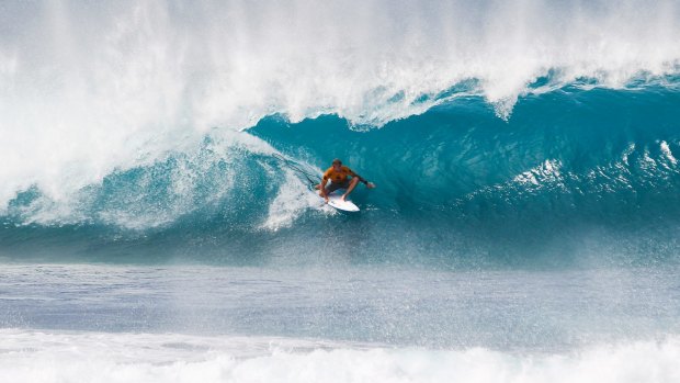 Fourth world title out of reach: Mick Fanning at Pipe Masters.