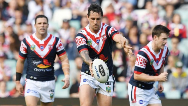 Kicking on: Mitchell Pearce is intent on the Roosters going all the way this season.