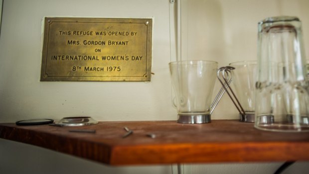 The plague presented at the opening of the Canberra Women's Refuge, as it was previously known, in 1975.