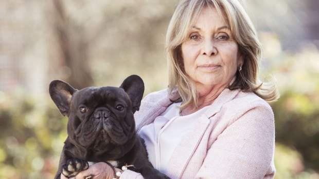 “Darl, they’re all on grain-free dry dog food. Quality beef mince. They have cooked pumpkin, carrot, sweet potato, coconut oil and yoghurt.” Betty Andre, of Geelong, with her French bulldog.