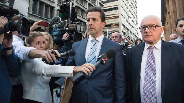 Ron Medich leaving King Street Court on April 13.