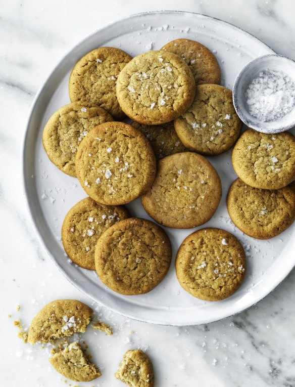 Adam Liaw's salted honey and tahini shortbreads use salt flakes to help counter tahini's bitterness.
