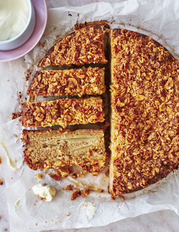 Serve this apple cake with double cream.