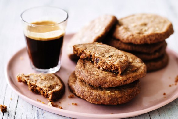 Helen Goh's hazelnut and coffee freezer biscuits.