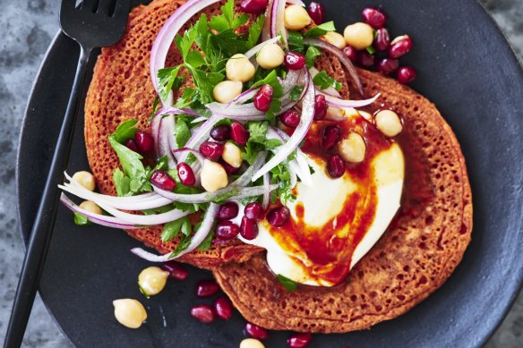 Chickpea pancakes.