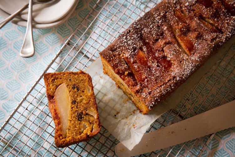 Frank Camorra's pear and hazelnut loaf cake.