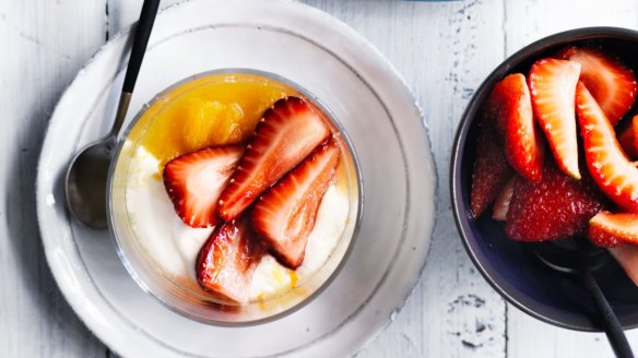 Orange and strawberry fool combines two winter's best fruits. 