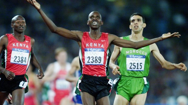 Quitting: Kenyan athletes representative Noah Ngeny, seen winning gold in the Sydney Olympics, has quit his post saying Kenya Athletics aren't doing enough to stop doping.