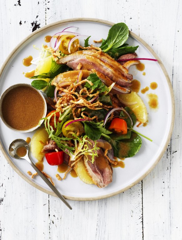 Swap chicken breast for duck, and try new flavours in Adam's duck and grapefruit salad with honey-miso dressing.