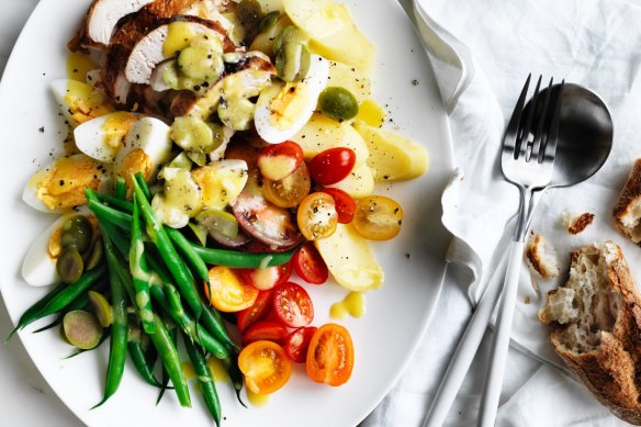 Adam Liaw's chicken nicoise salad.