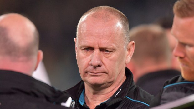 Port Adelaide are upset that Gold Coast want to meet Ken Hinkley.