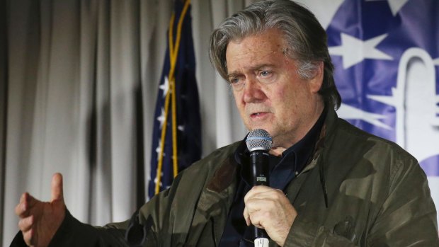 Apologetic: former chief strategist Steve Bannon 