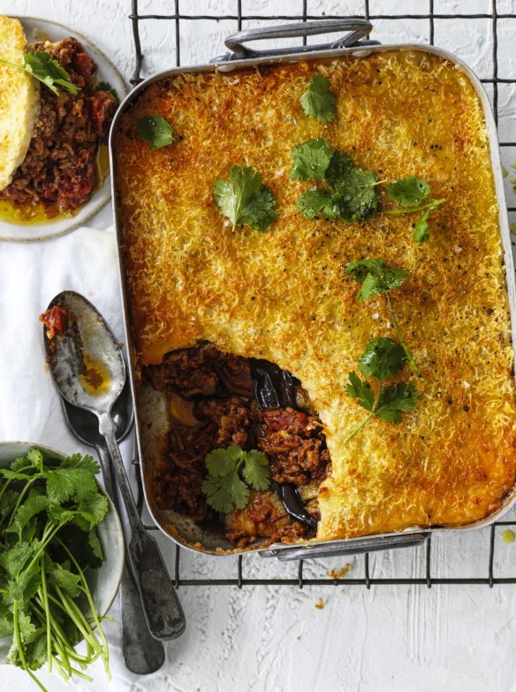 Greek meets Mexican: Moussaka with smoky chipotle.