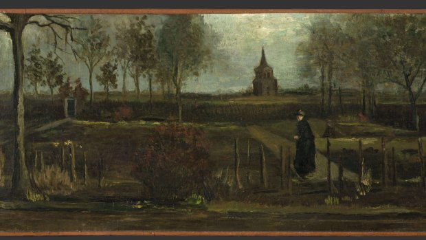 Vincent van Gogh's painting 'The Parsonage Garden at Nuenen in Spring' which was stolen from the Singer Museum.