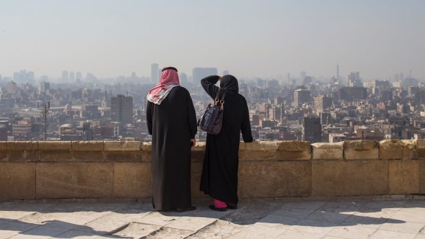 A slump in tourism has meant solitude for tourists at some of Cairo's historic sites. 