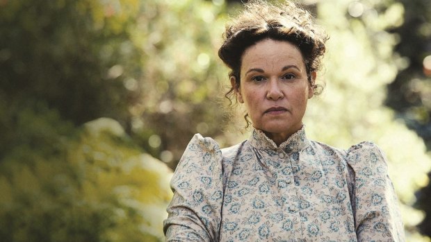 Leah Purcell as The Drover's Wife.