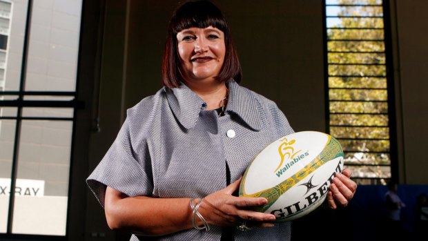 Smashing the ceiling: Raelene Castle has been handed the reins at Rugby Australia.
