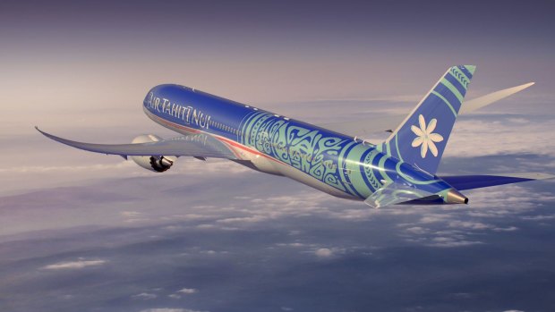 Tropical Polynesian livery: Air Tahiti Nui.