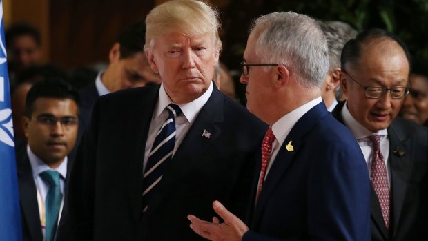 Australian Prime Minister Malcolm Turnbull with US President Donald Trump at the G20 Summit in Germany last year.