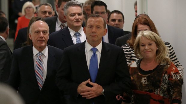Former Prime Minister Tony Abbott looked 